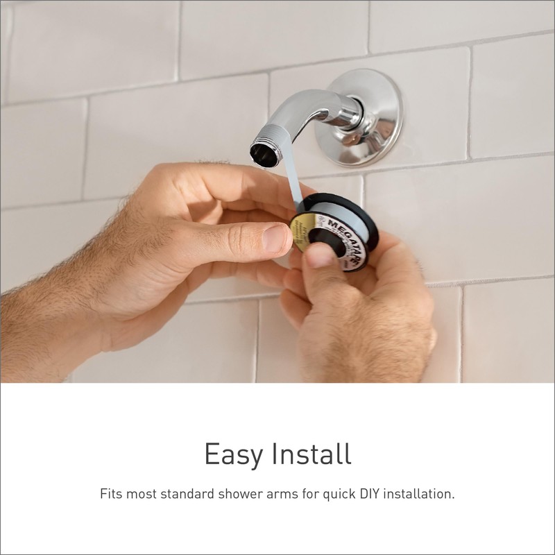 Moen Brushed Nickel Six-Function 4-1/2" Diameter Spray Head Eco-Performance Showerhead,