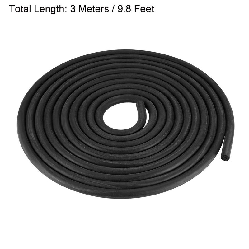 sourcing map Foam Rubber Seal Weather Strip 6mm Diameter 3