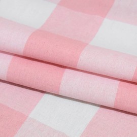 NATUS WEAVER Curtains Pink and White Buffalo Gingham Check Curtain Panels 63 inches Long Living Room Drapes Plaid Checker Kitchen Bedroom Window Treatment Set 2 Panels Grommet Top