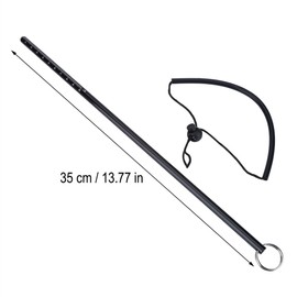 Aluminium reef rod diving stick with hand strap (black), black