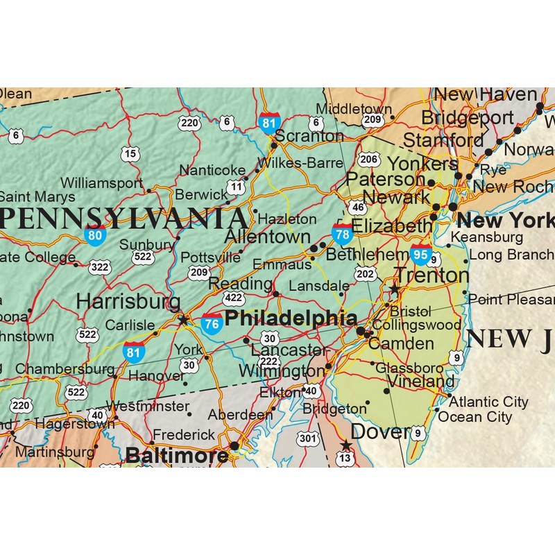 RMC Classic United States USA and World Wall Map Set