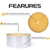 Natural Beeswax Tealight Candles in Metal Aluminum Cup - Organic