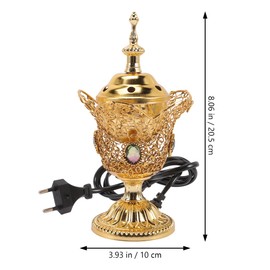 PRETYZOOM Burner Bakhoor Mabkhara Burner Bakhoor Electric Incense Burners Catholic Car Incense Burner Holder Arabic Decor Electric Iron Burner