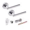 HANDLEZONE® Solus Privacy Lever On Round Rose Door Handles, with