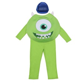 [SCLYX] Monsters Inc. Microphone Cosplay Costume, 3-piece Set, Yellow Green, Blue Hat Included, Kids, Kids, Unisex, Boys, Girls, Super Cute, Moemoe, 100% Attention Rate, Halloween Costume, Kids