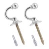 INBOLM 2pack Tie Back Hooks For Curtains Silver Curtain Tie