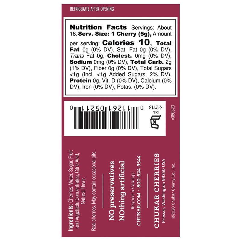 Chukar Cherries Cocktail Cherries (Pack of 1)