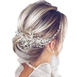 Diadema de cristal para novia, adorno para el cabello, adorno para la cabeza con enredadera, accesorios para el cabello, joyas para el cabello con hojas