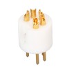 5 Pin Turntable Plug Connector Red Copper Gold Plating Nickel
