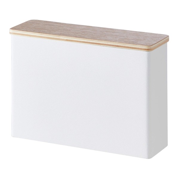 Wood-Accent Size 02 Coffee Filter Case - Kitchen Storage Holder Container,White