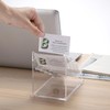 SUMNACON Acrylic Clear Business Card Holder, 4 Tier 4 Pocket