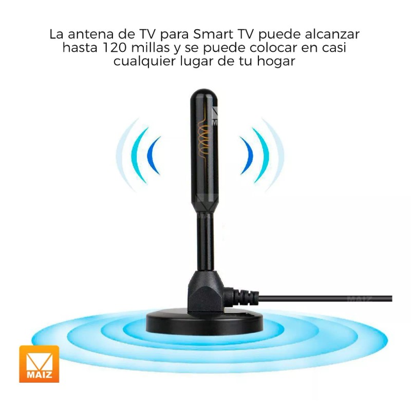 Maíz Antena Digital Tv Interior Exterior Alta Definicion Hdtv Usb