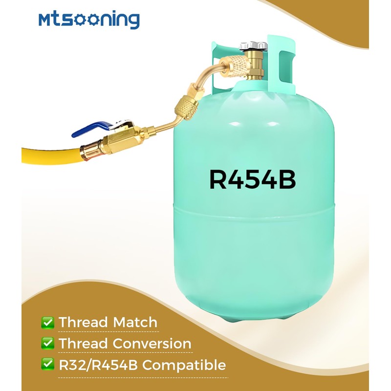 2Pcs 80° R32 R454B Refrigerant Adapter,Low-Loss HVAC Quick Connect Fittings