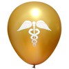 Doctor/Nurse/Medical Caduceus Latex Party Balloons (16 pcs) by Nerdy Words