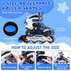 Inline Skates f√ºr Kinder Jungen M√§dchen Anf√§nger, 4 Size verstellbare