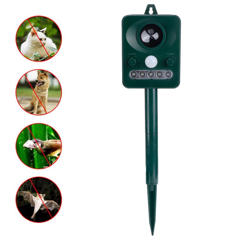 Solar Bird Repellent Outdoor USB Ultrasonic Mouse Insect Repeller with