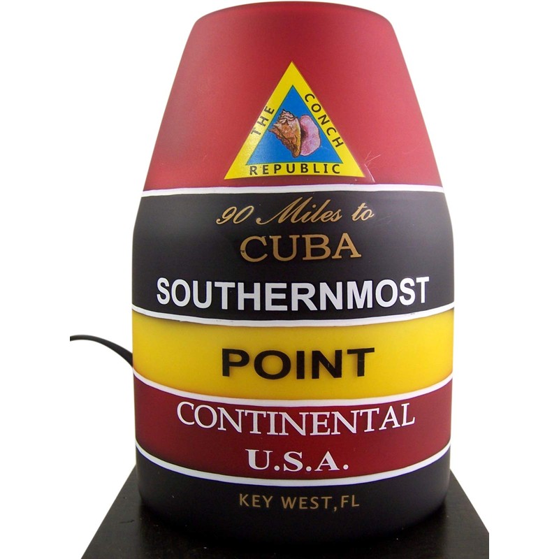 Southernmost Point Key West Buoy Landmark Lamp, 7 1/2 Inch