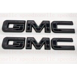 Auto Front & Rear GMC Matte Black  OVERLAY Emblem Badge Fit 2023 2024 2025 GMC Canyon