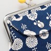 倭物や　カヤ 【Kaya】 Retro Eastern Europe Motif Double GAMAGUCHI Clasp Purse,7JMP9104,Blue.,