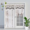 Artbloss Door Curtain White Jacquard Sheer Window Curtains Summer Privacy