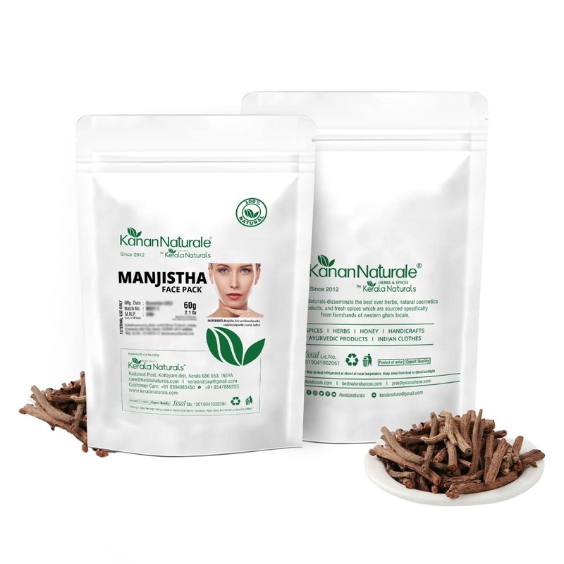 Manjistha (Indian Madder) Face Pack 60gm (30gm x 2Packs) -