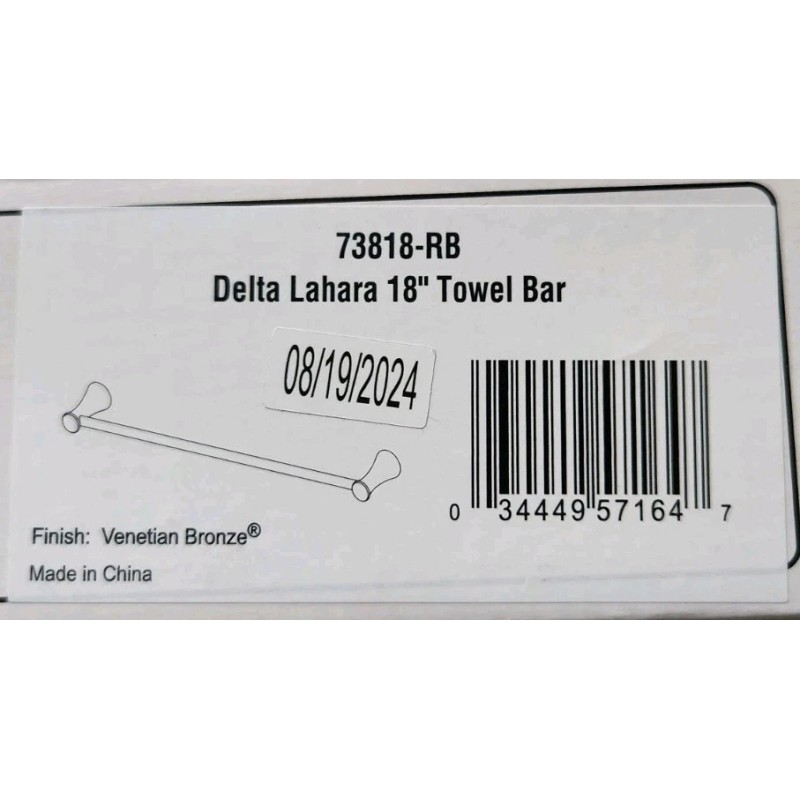 Delta 73818-RB Lahara 18" Towel Bar, Venetian Bronze