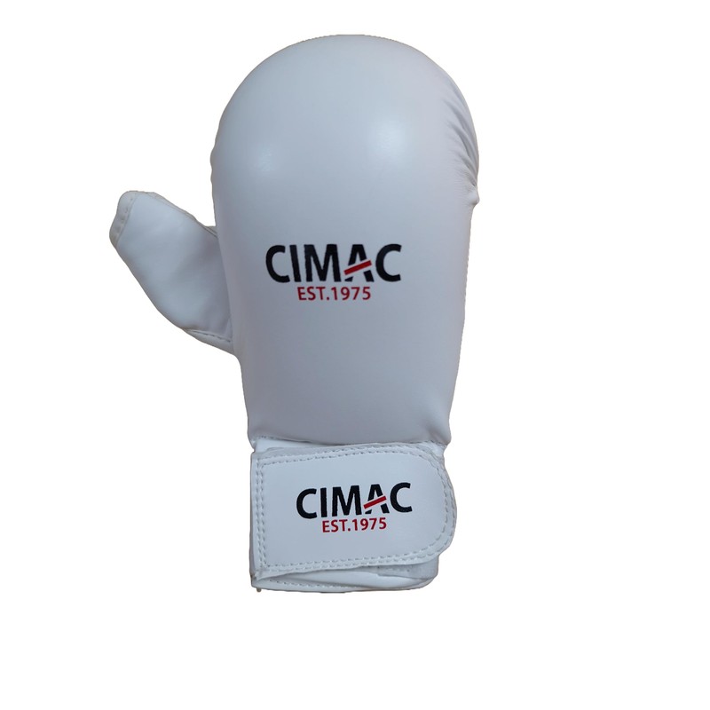 Cimac Competition Karate Mitts with Thumb - Senior, White -