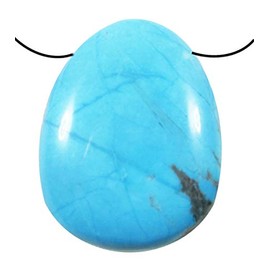Turquoise Howlite Drilled Tumble Stone