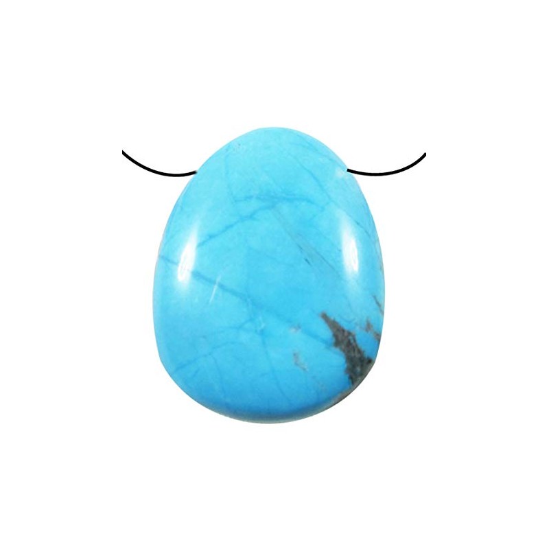 Turquoise Howlite Drilled Tumble Stone