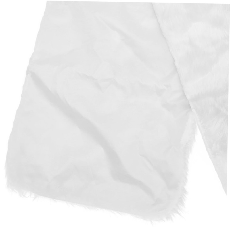 iplusmile 1Pc Plush Christmas Table Runner Decorative White Table Flag