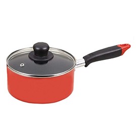 Pearl Metal New Four HB-8050 Wacoat Trading Single Handled Pot 6.3 inches (16 cm) with Glass Lid, Fluorine Processing, Induction Compatible,