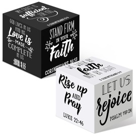 2 Pcs Bible Verse Mini Wood Signs Christian Decor Be Still and Know Religious Sign Wooden Scripture Desk Decor Rustic Bible Verse Blocks Home Scripture Word Plaque, 3.35 Inch (Stylish Style)