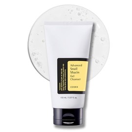 COSRX - Limpiador avanzado de gel de mucina de caracol, 5.07 onzas líquidas, rico limpiador de gel de limpieza profunda diaria para piel apagada, seca