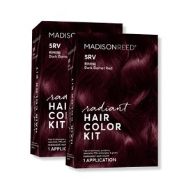 Madison Reed Radiant Hair Color Kit | 5RV Dark Garnet Red (Rimini Garnet) for 100% Gray Hair Coverage | Salon Quality Permanent Hair Dye | PPD-Free & Ammonia-Free | (Packaging May Vary) 2 Pack