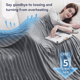 Guohaoi Cooling Blanket (90"x108"King Size) for Hot Sleepers,Absorbs Heat to Keep Body Cool for Night Sweats,100% Oeko-Tex Certified Cool Fiber,Breathable,Comfortable,All-Season.