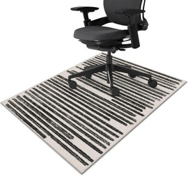 Office Chair Mat for Hardwood & Tile Floor,Modern Boho Stripe 36"x48" Computer Chair Mat for Rolling Chairs Carpet,Under Desk Non Slip Gaming Rug,Low-Pile Rubber Backing Large Protector Mat