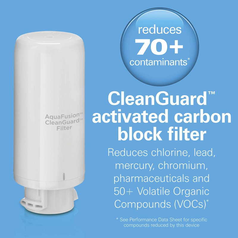 AquaFusion CleanGuard 100 Gallon Activated Carbon Block Replacement Filter, White