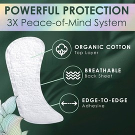 L. Ultra Thin Liners for Women, Regular Coverage, Organic Cotton Top Layer, Unscented Pantiliners, 336 Count (3 Packs of 112)