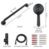 BRIGHT SHOWERS Slide Bar Shower Set with Handheld Shower Head,