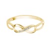 CloseoutWarehouse Cubic Zirconia Designer Aura Infinity Ring Yellow Gold-Tone Plated