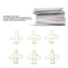 100Pcs Airplane Shaped Paper Clips Metal Lightweight Multipurpose Cute Shaped