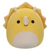Squishmallows Original Peluche de 19 cm Lancaster le Tricératops Jaune