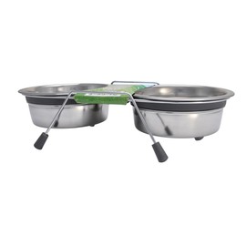 Loving Pets Silent Double Diner Pet Bowl