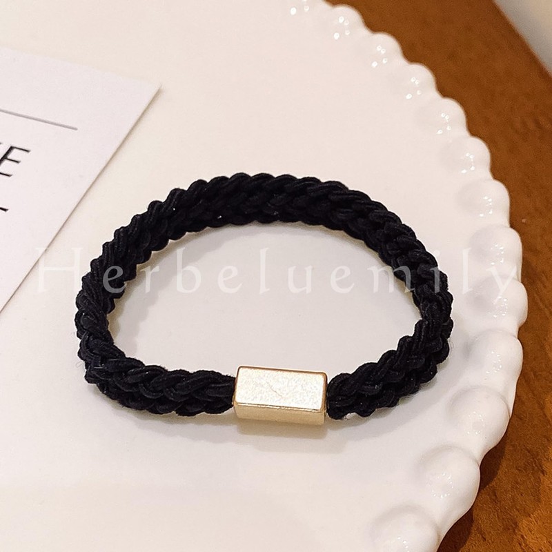 Herbeluemily Hair Elastic Simple Hair Accessories, Chic Elegant, Braided Design,