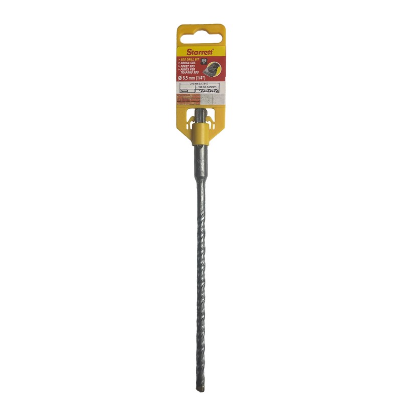 Starrett SDS Plus. Drill Bit - 6.5X210MM KBPS065C Carbide Tip