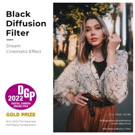 K&F Concept 49mm Black-Mist 1/2 Diffusion Filter Soft Glow Cine Filters Mist for DSLR Camera (Nano-X Series)