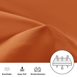 Aspire Homeware Pillow Cases 2 Pack – 100% Brushed Microfiber Rust Pillowcases Super Soft Envelope Closure Pillow Cover (50x75cm)