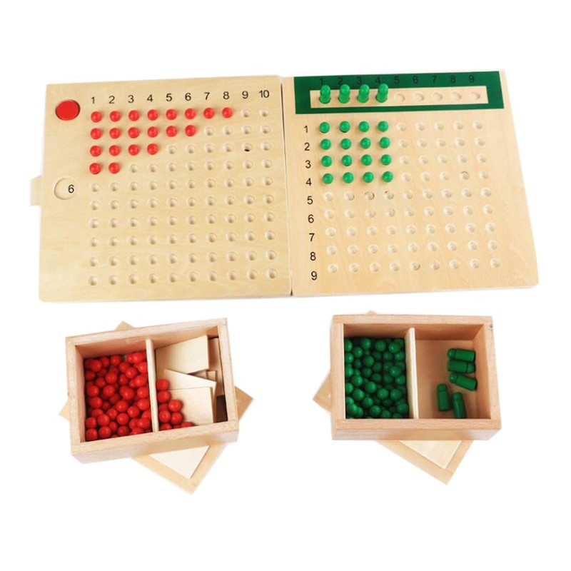 Yanhan Montessori Math Manipulatives Material Multiplication and Division Board Beads
