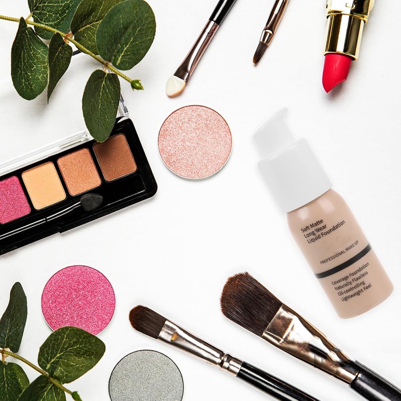 Base de Maquillaje Líquida Beige para Mujeres, Natural y Duradera