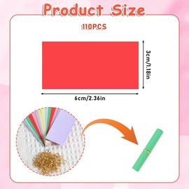 WUSJCOF Pack of 120 Loose Tombola, Colourful Looses to Write Yourself, Small Notes for Messages, Tombola Loose for Children's Birthday, Advent Calendar and Birthday, 3 x 6 cm